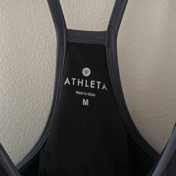 Athleta Women’s Coastline Swim Dress Asphalt Dark Gray Sz Medium Vacation Beach - Picture 5 of 10